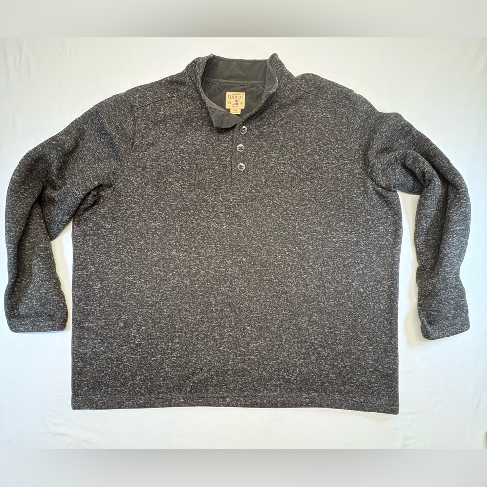 RedHead Charcoal Quarter Button-Down Pullover Shirt Size 4XL